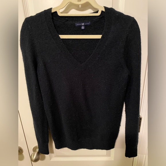 GAP Sweaters - Gap Womens Navy Blue V-Neck Long Sleeve Lightweight Knit Sweater Top Size M